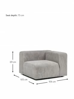 Westwing Collection Chauffeuse d'angle gris argenté Lena, larg. 105 x prof. 106 cm, méridienne gauche 9 Westwing Collection Chauffeuse d'angle gris argenté Lena, larg. 105 x prof. 106 cm, méridienne gauche -furniture Soldes Chauffeuse dangle gris argente Lena 3