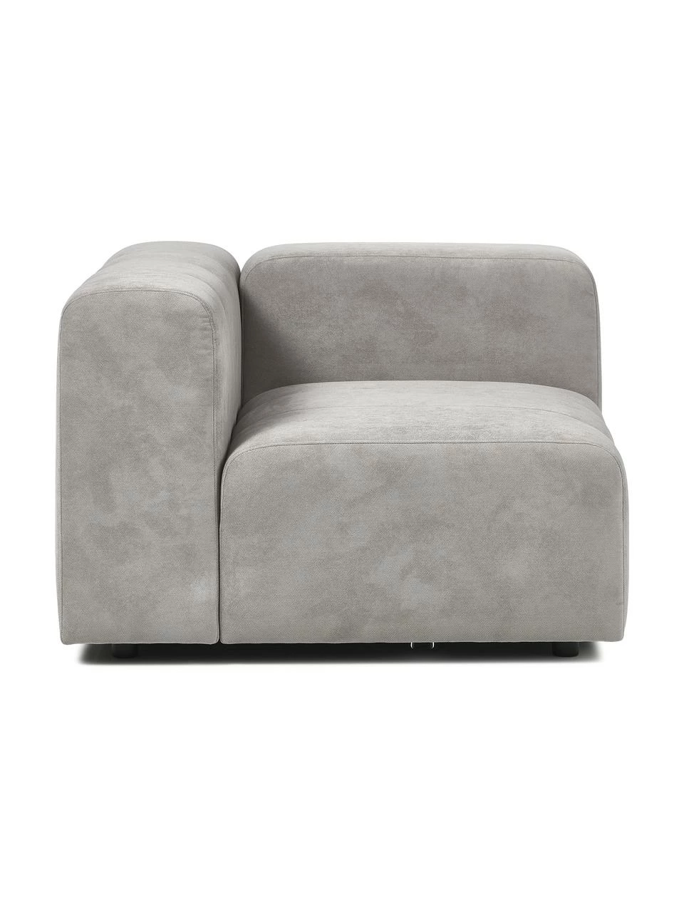 Westwing Collection Chauffeuse d'angle gris argenté Lena, larg. 105 x prof. 106 cm, méridienne gauche 1 Westwing Collection Chauffeuse d'angle gris argenté Lena, larg. 105 x prof. 106 cm, méridienne gauche