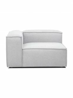 Westwing Collection Chauffeuse d'angle gris clair Lennon, larg. 119 x prof. 119 cm, méridienne à droite