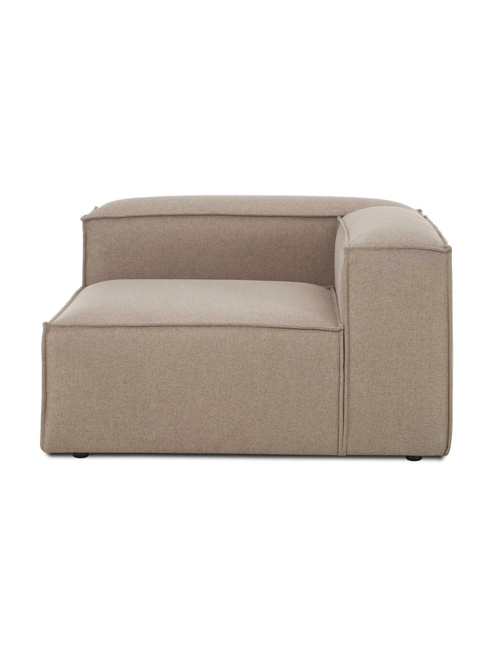 Westwing Collection Chauffeuse d'angle tissu brun Lennon, larg. 119 x prof. 119 cm, méridienne à gauche 6 Westwing Collection Chauffeuse d'angle tissu brun Lennon, larg. 119 x prof. 119 cm, méridienne à gauche – Image 6