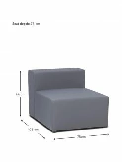 Westwing Collection Chauffeuse de canap&eacute; d'ext&eacute;rieur gris fonc&eacute; Simon, larg. 75 x prof. 105 cm -furniture Soldes Chauffeuse de canape dexterieur gris fonce Simon 4