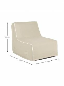Bizzotto Chauffeuse de jardin gonflable beige Rihanna, larg. 60 x prof. 90 cm -furniture Soldes Chauffeuse de jardin gonflable beige Rihanna 2