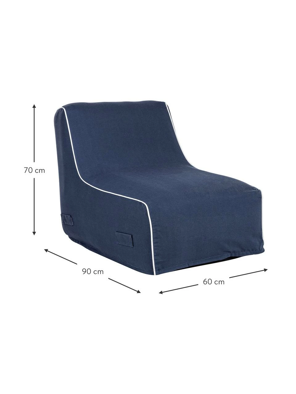 Bizzotto Chauffeuse de jardin gonflable bleue Rihanna, larg. 60 x prof. 90 cm 2 Bizzotto Chauffeuse de jardin gonflable bleue Rihanna, larg. 60 x prof. 90 cm – Image 2