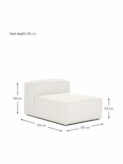 Westwing Collection Chauffeuse pour canapé modulaire beige Lennon, larg. 89 x prof. 119 cm -furniture Soldes Chauffeuse pour canape modulaire beige Lennon 2