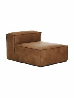 Westwing Collection Chauffeuse pour canapé modulaire en cuir recyclé brun Lennon, larg. 89 x prof. 119 cm -furniture Soldes Chauffeuse pour canape modulaire en cuir recycle brun Lennon 3