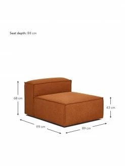 Westwing Collection Chauffeuse pour canapé modulaire terracotta Lennon, larg. 89 x prof. 119 cm -furniture Soldes Chauffeuse pour canape modulaire terracotta Lennon 3