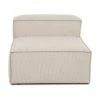 Westwing Collection Chauffeuse pour canapé modulaire velours côtelé beige Lennon, larg. 89 x prof. 119 cm