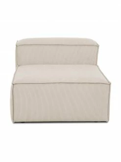 Westwing Collection Chauffeuse pour canapé modulaire velours côtelé beige Lennon, larg. 89 x prof. 119 cm