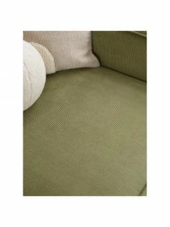 Westwing Collection Chauffeuse pour canapé modulaire velours côtelé vert Lennon, larg. 89 x prof. 119 cm -furniture Soldes Chauffeuse pour canape modulaire velours cotele vert Lennon 2