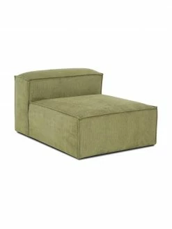 Westwing Collection Chauffeuse pour canapé modulaire velours côtelé vert Lennon, larg. 89 x prof. 119 cm -furniture Soldes Chauffeuse pour canape modulaire velours cotele vert Lennon 4