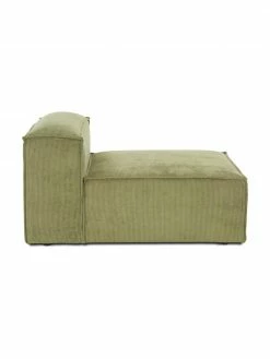 Westwing Collection Chauffeuse pour canapé modulaire velours côtelé vert Lennon, larg. 89 x prof. 119 cm -furniture Soldes Chauffeuse pour canape modulaire velours cotele vert Lennon 5