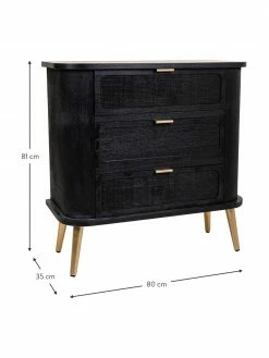 Commode arrondie Cayetana, larg. 80 x haut. 81 cmDisponibilité limitée -furniture Soldes Commode arrondie Cayetana 2