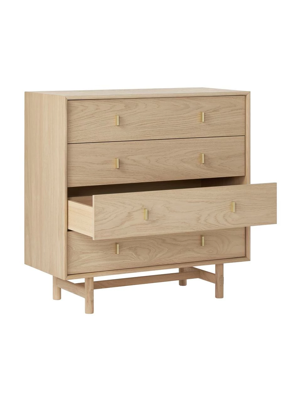 Westwing Collection Commode bois de chêne avec tiroirs Diana, larg. 100 x haut. 100 cm 6 Westwing Collection Commode bois de chêne avec tiroirs Diana, larg. 100 x haut. 100 cm – Image 6