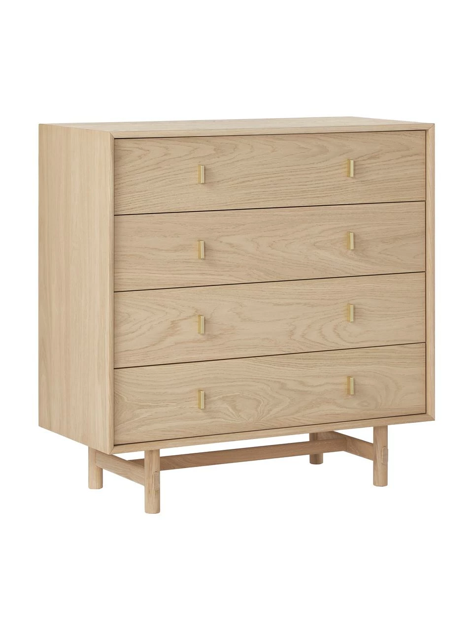 Westwing Collection Commode bois de chêne avec tiroirs Diana, larg. 100 x haut. 100 cm 1 Westwing Collection Commode bois de chêne avec tiroirs Diana, larg. 100 x haut. 100 cm