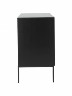 Commode noire à tiroirs Adam, larg. 94 x haut. 93 cm -furniture Soldes Commode noire a tiroirs Adam 4