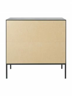 Commode noire à tiroirs Adam, larg. 94 x haut. 93 cm -furniture Soldes Commode noire a tiroirs Adam 5