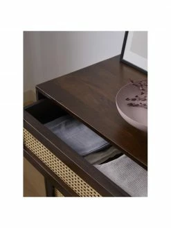 Westwing Collection Commode noire en cannage brun foncé Vienna, larg. 105 x haut. 78 cm 8 Westwing Collection Commode noire en cannage brun foncé Vienna, larg. 105 x haut. 78 cm -furniture Soldes Commode noire en cannage brun fonce Vienna 2