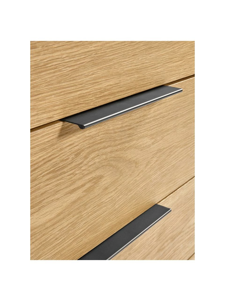 Commode plaquée chêne Stellar, larg. 100 x haut. 90 cm 5 Commode plaquée chêne Stellar, larg. 100 x haut. 90 cm – Image 5