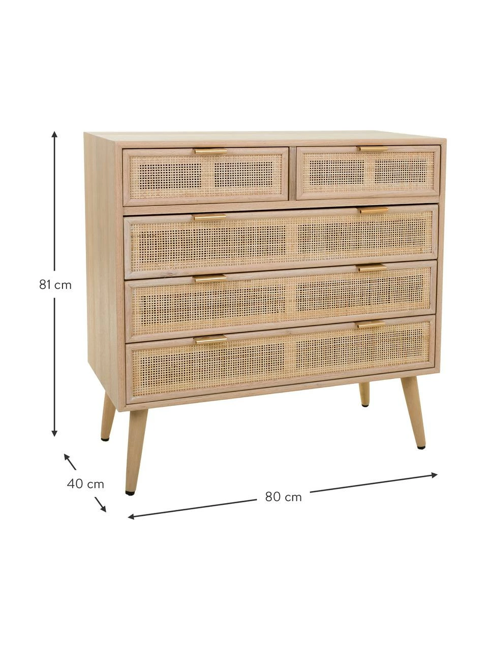 Commode rustique Cayetana, larg. 80 x haut. 81 cmDisponibilité limitée 4 Commode rustique Cayetana, larg. 80 x haut. 81 cmDisponibilité limitée – Image 4