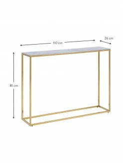 Console aspect marbre Aruba, larg. 110 x haut. 81 cm -furniture Soldes Console aspect marbre Aruba 2