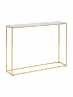 Console aspect marbre Aruba, larg. 110 x haut. 81 cm