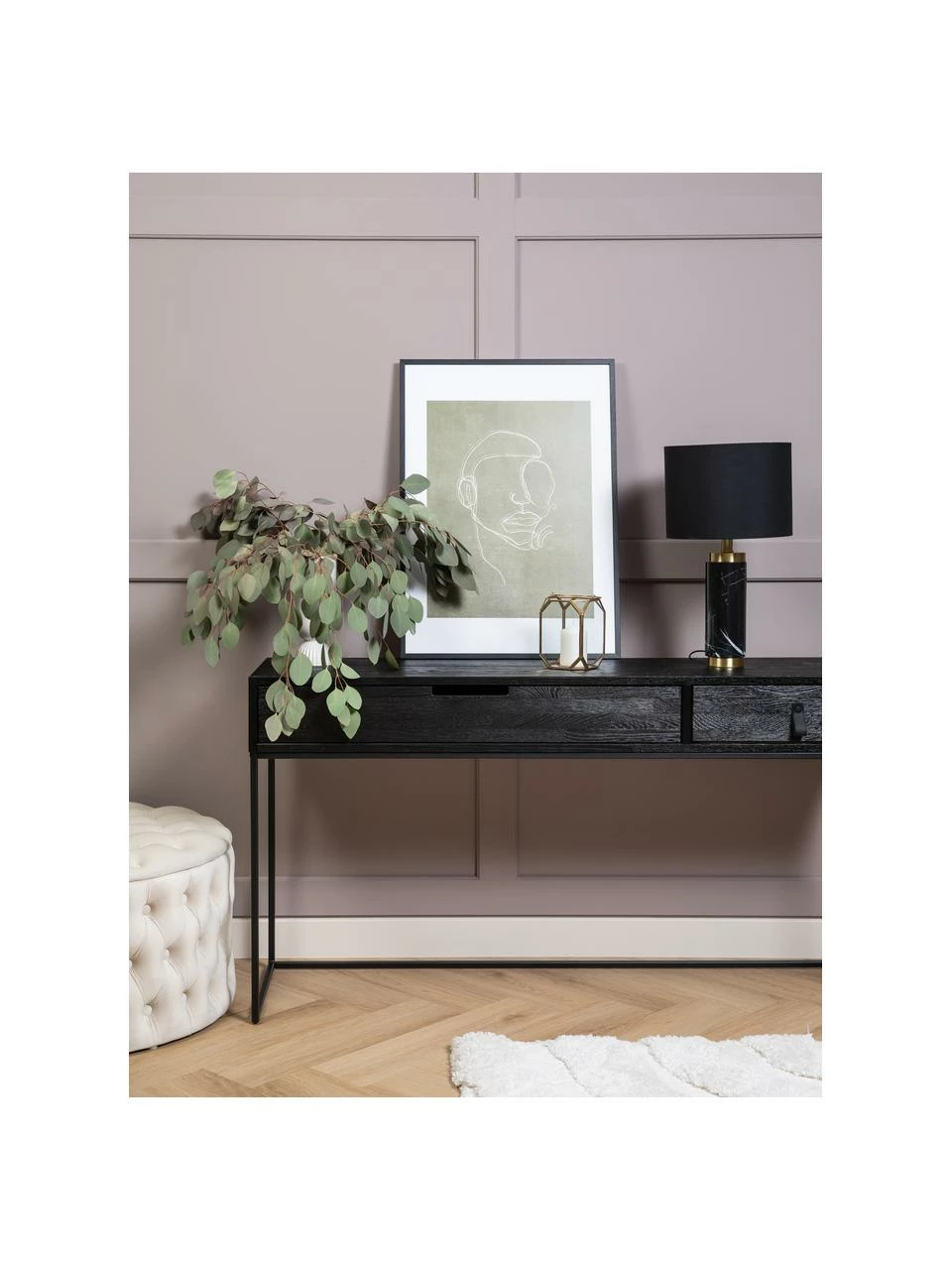 Console avec 2 tiroirs Silas, larg. 140 x prof. 40 cm 2 Console avec 2 tiroirs Silas, larg. 140 x prof. 40 cm – Image 2