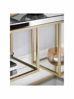 Console avec plateau en verre Pippard, larg. 120 x haut. 82 cm -furniture Soldes Console avec plateau en verre Pippard 4