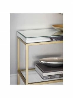Console avec plateau en verre Pippard, larg. 120 x haut. 82 cm -furniture Soldes Console avec plateau en verre Pippard 5