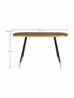 Console avec plateau ovale Denise, larg. 121 x prof. 41 cm -furniture Soldes Console avec plateau ovale Denise 2