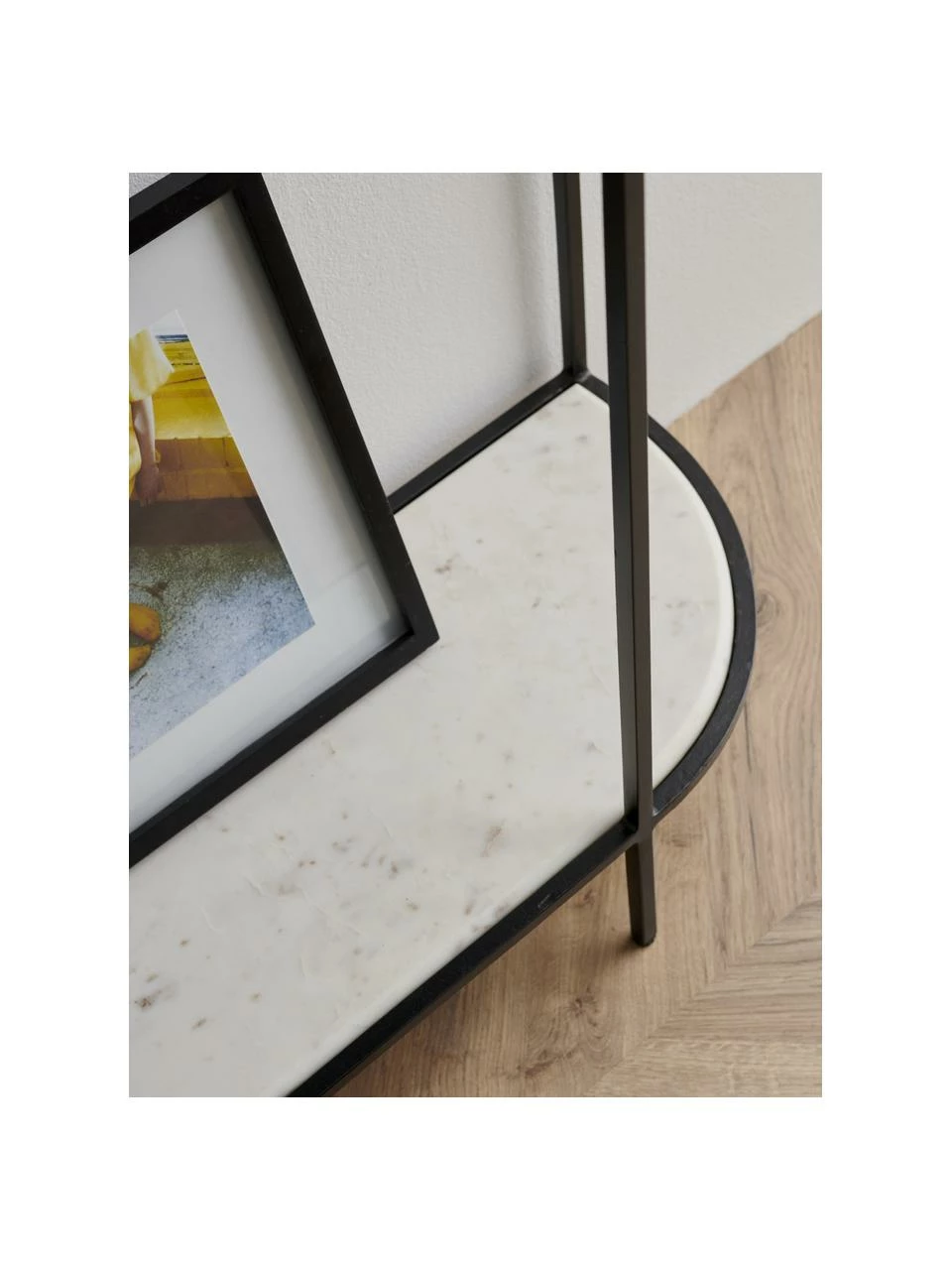 Console avec tablettes en marbre Migona, larg. 100 x haut. 83 cm 5 Console avec tablettes en marbre Migona, larg. 100 x haut. 83 cm – Image 5