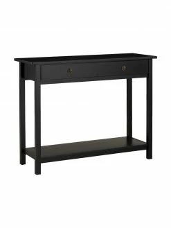 Console bois noir Ditti, larg. 104 x haut. 83 cm
