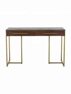 Dutchbone Console de placage en bois d'acacia art déco Class, larg. 120 x prof. 45 cm -furniture Soldes Console de placage en bois dacacia art deco Class 3