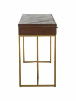 Dutchbone Console de placage en bois d'acacia art déco Class, larg. 120 x prof. 45 cm -furniture Soldes Console de placage en bois dacacia art deco Class 4