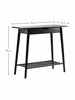 Console en bambou avec tiroir Noble, larg. 90 x prof. 32 cmDisponibilité limitée -furniture Soldes Console en bambou avec tiroir Noble 2
