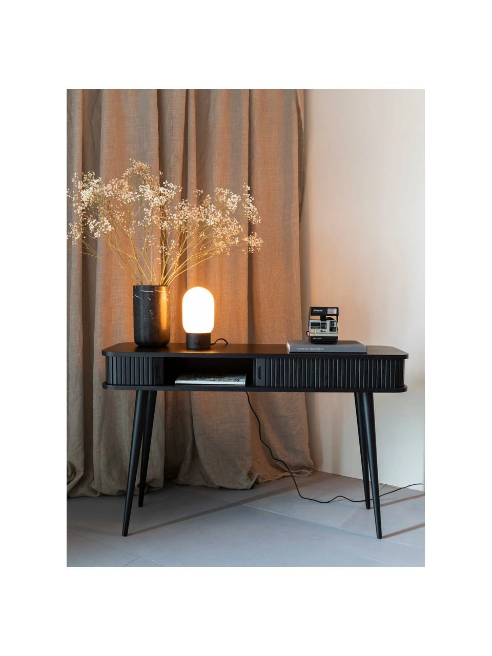 Zuiver Console en bois avec rangement Barbier, larg. 120 x prof. 35 cm 2 Zuiver Console en bois avec rangement Barbier, larg. 120 x prof. 35 cm – Image 2