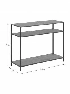 Console en bois et m&eacute;tal Seaford, larg. 100 x prof. 35 cm -furniture Soldes Console en bois et metal Seaford 3