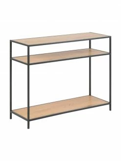 Console en bois et métal Seaford, larg. 100 x prof. 35 cm