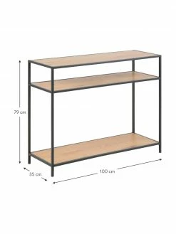Console en bois et métal Seaford, larg. 100 x prof. 35 cm -furniture Soldes Console en bois et metal Seaford 9