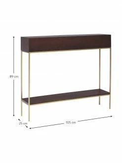 Westwing Collection Console en bois massif à compartiments ouverts Lyle, larg. 105 x haut. 89 cm -furniture Soldes Console en bois massif a compartiments ouverts Lyle 2