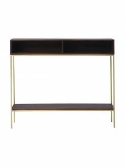 Westwing Collection Console en bois massif à compartiments ouverts Lyle, larg. 105 x haut. 89 cm -furniture Soldes Console en bois massif a compartiments ouverts Lyle 3