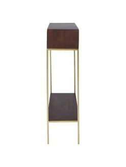 Westwing Collection Console en bois massif à compartiments ouverts Lyle, larg. 105 x haut. 89 cm -furniture Soldes Console en bois massif a compartiments ouverts Lyle 4