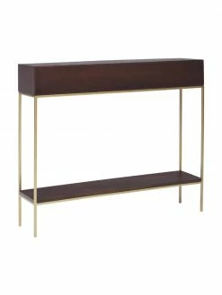 Westwing Collection Console en bois massif à compartiments ouverts Lyle, larg. 105 x haut. 89 cm -furniture Soldes Console en bois massif a compartiments ouverts Lyle 5