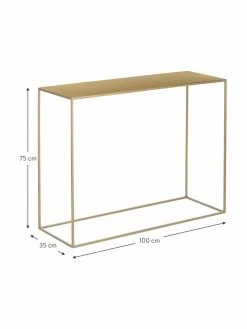 Console en métal laitonné Tensio, larg. 100 x prof. 35 cm -furniture Soldes Console en metal laitonne Tensio 2