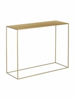 Console en métal laitonné Tensio, larg. 100 x prof. 35 cm