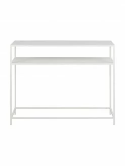 Westwing Collection Console industrielle en métal blanc avec tablette Neptun, larg. 100 x haut. 79 cm 8 Westwing Collection Console industrielle en métal blanc avec tablette Neptun, larg. 100 x haut. 79 cm -furniture Soldes Console industrielle en metal blanc avec tablette Neptun 2