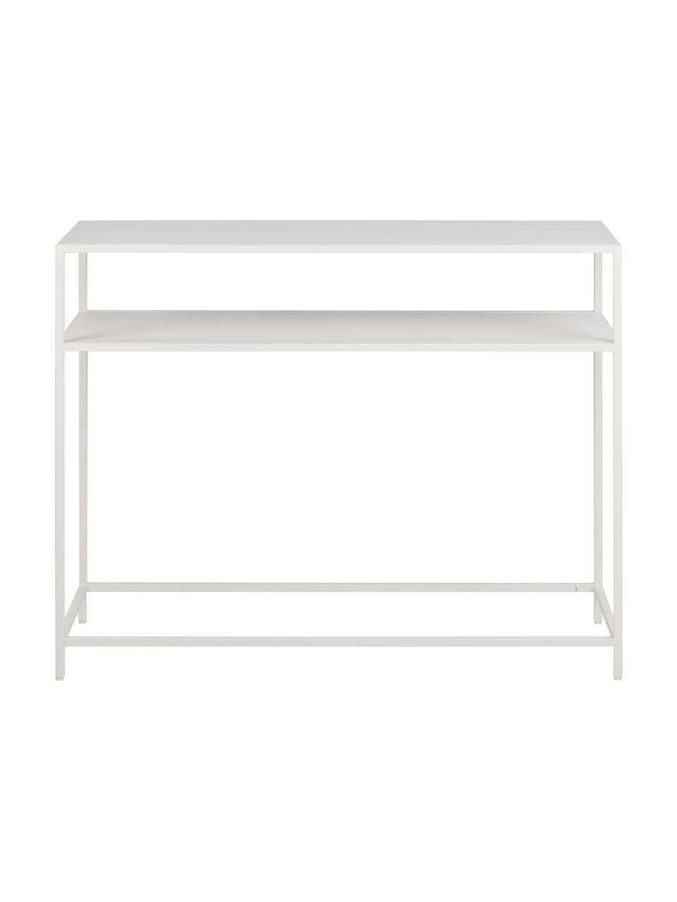 Westwing Collection Console industrielle en métal blanc avec tablette Neptun, larg. 100 x haut. 79 cm 3 Westwing Collection Console industrielle en métal blanc avec tablette Neptun, larg. 100 x haut. 79 cm – Image 3