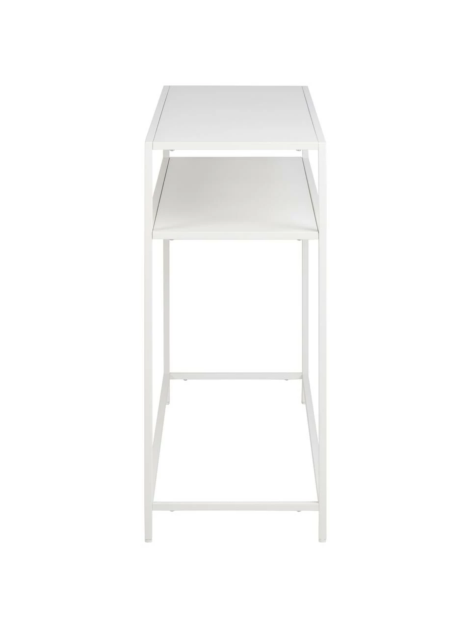 Westwing Collection Console industrielle en métal blanc avec tablette Neptun, larg. 100 x haut. 79 cm 4 Westwing Collection Console industrielle en métal blanc avec tablette Neptun, larg. 100 x haut. 79 cm – Image 4