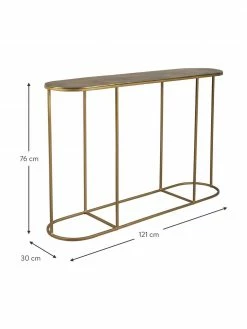 Dutchbone Console métal finition dorée Zodiac, larg. 121 x prof. 31 cm -furniture Soldes Console metal finition doree Zodiac 2