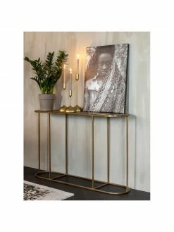 Dutchbone Console métal finition dorée Zodiac, larg. 121 x prof. 31 cm -furniture Soldes Console metal finition doree Zodiac 3
