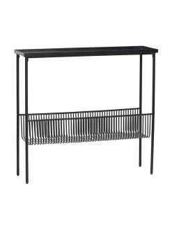 Hübsch Console métal noir Eyrie, larg. 100 x haut. 93 cm